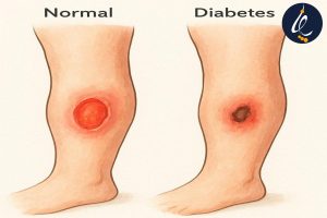 تاثیر دیابت بر بهبود زخم